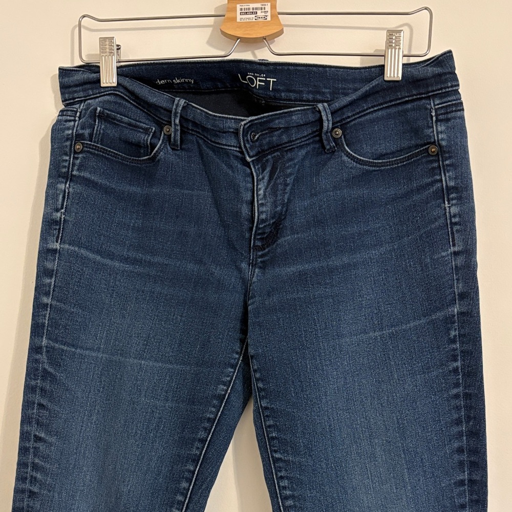 LOFT Women's Dark Blue Skinny Jeans